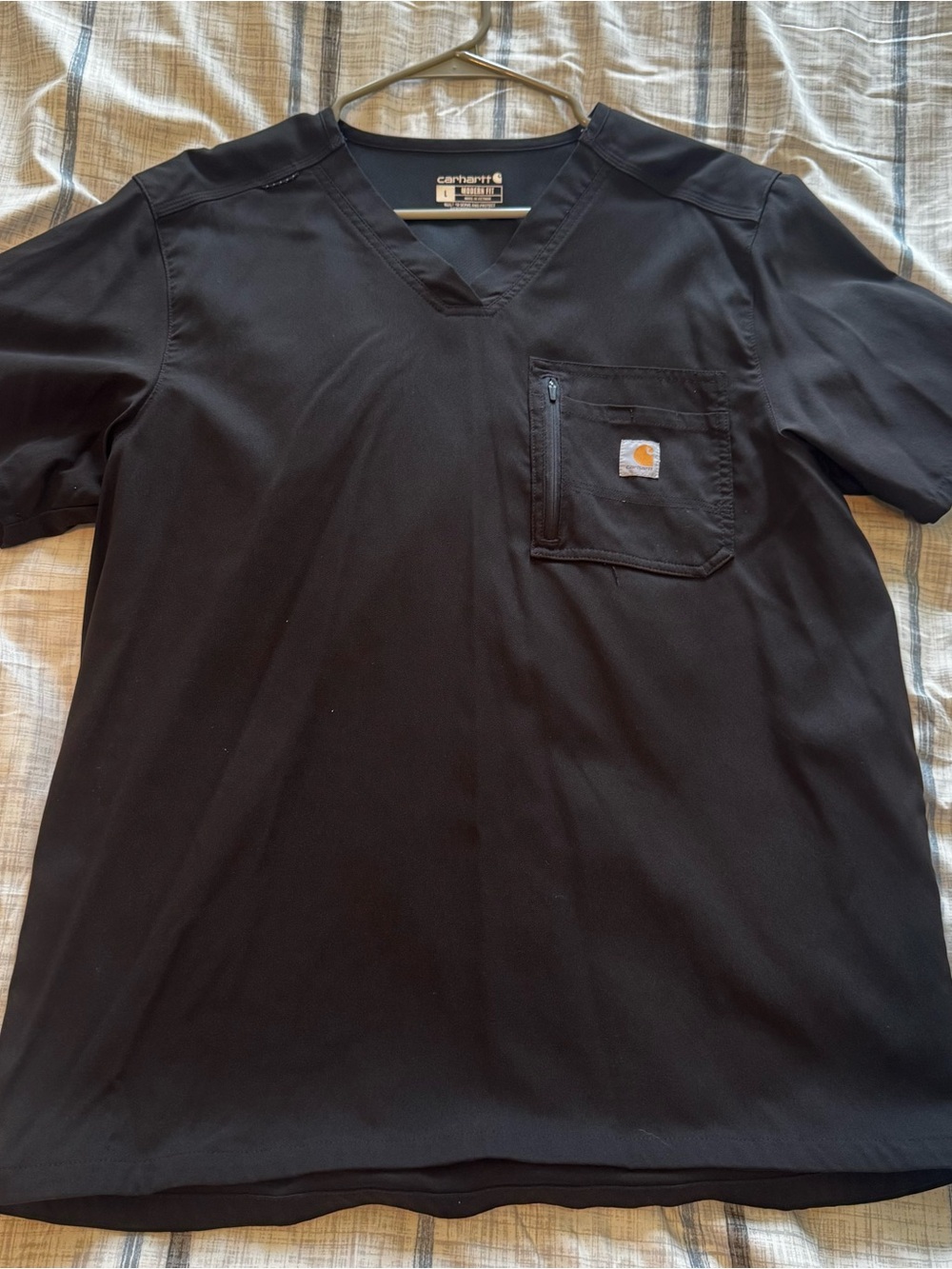 Carhartt Men’s Black V-Neck Short Sleeve Work/Nursing Shir